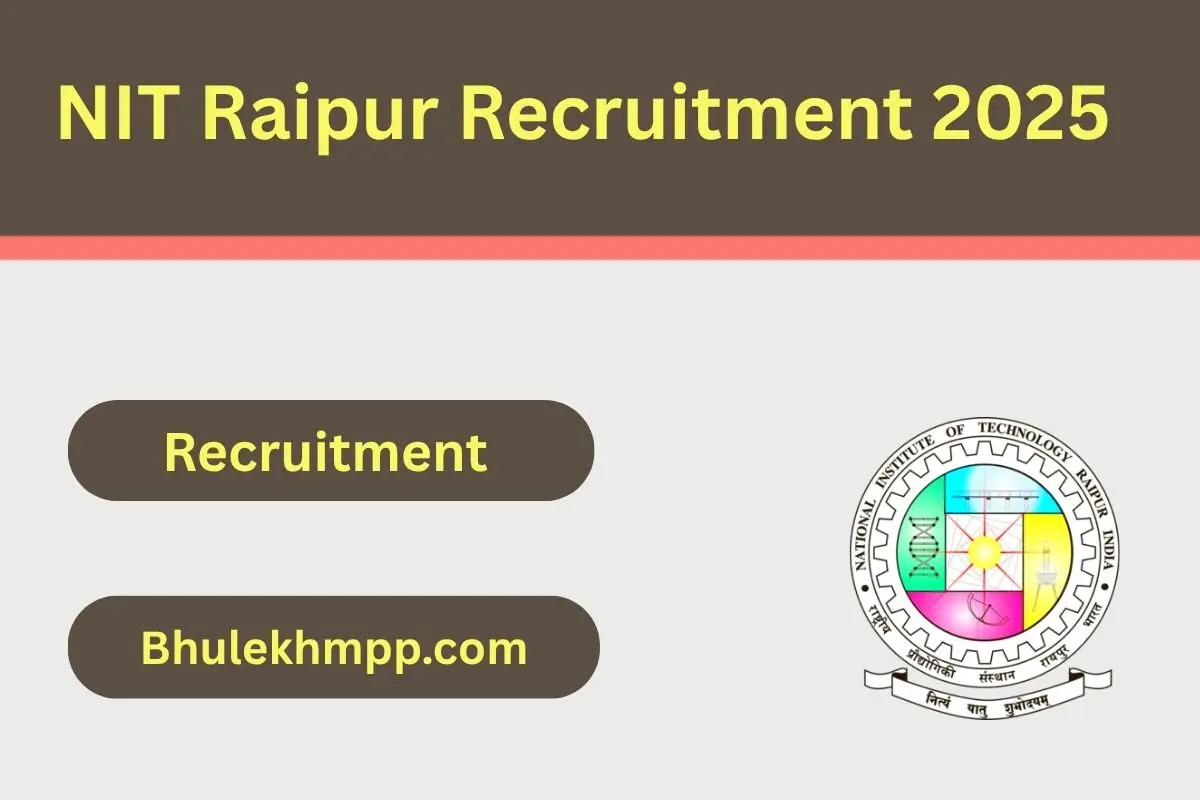 NIT Raipur Recruitment 2025